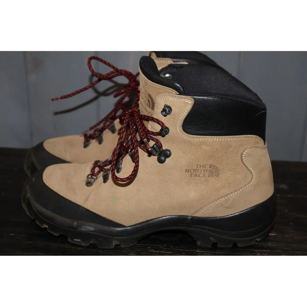 The North Face Hiking Boots Icepick Men 11.5 Tan Waterproof Suede Made In Italy